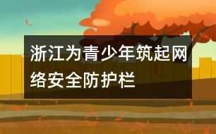 浙江為青少年筑起網(wǎng)絡(luò)安全“防護(hù)欄”