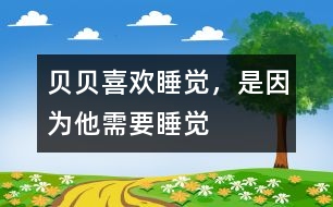 貝貝喜歡睡覺，是因為他需要睡覺