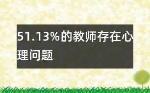 51.13%的教師存在心理問題