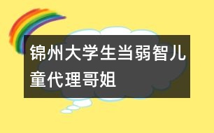 錦州大學(xué)生當(dāng)弱智兒童“代理哥姐”