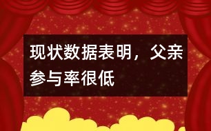 現(xiàn)狀：數(shù)據(jù)表明，父親參與率很低