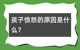 孩子憤怒的原因是什么？