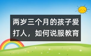 兩歲三個(gè)月的孩子愛打人，如何說服教育