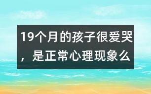 19個(gè)月的孩子很愛哭，是正常心理現(xiàn)象么