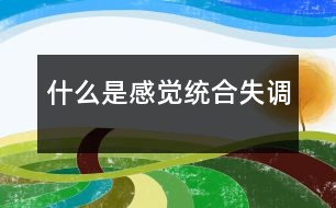 什么是感覺統(tǒng)合失調