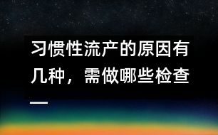 習(xí)慣性流產(chǎn)的原因有幾種，需做哪些檢查――郁凱明回答