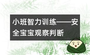 小班智力訓(xùn)練――安全寶寶（觀察、判斷、安全意識(shí)、語言）