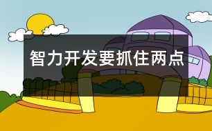 智力開發(fā)要抓住兩點