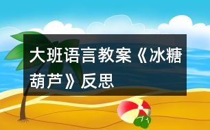 大班語言教案《冰糖葫蘆》反思