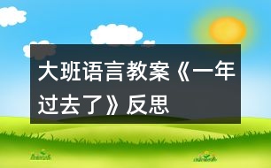 大班語(yǔ)言教案《一年過(guò)去了》反思