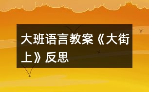 大班語言教案《大街上》反思