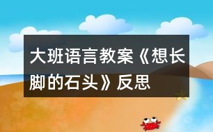 大班語言教案《想長腳的石頭》反思