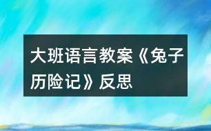 大班語言教案《兔子歷險記》反思