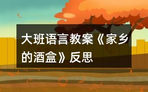 大班語言教案《家鄉(xiāng)的酒盒》反思