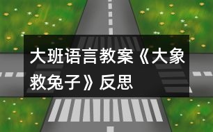 大班語(yǔ)言教案《大象救兔子》反思