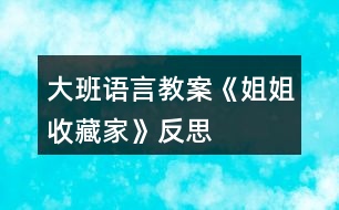 大班語言教案《姐姐收藏家》反思