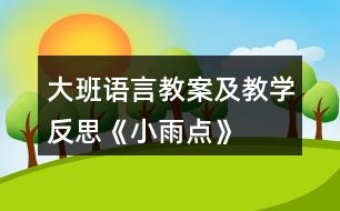 大班語言教案及教學(xué)反思《小雨點》