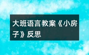 大班語言教案《小房子》反思