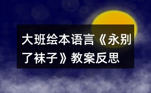 大班繪本語言《永別了襪子》教案反思