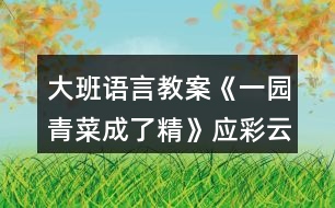 大班語(yǔ)言教案《一園青菜成了精》應(yīng)彩云反思