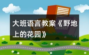 大班語(yǔ)言教案《野地上的花園》