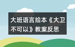 大班語(yǔ)言繪本《大衛(wèi),不可以》教案反思