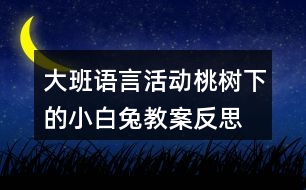 大班語(yǔ)言活動(dòng)桃樹下的小白兔教案反思