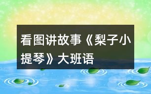 看圖講故事《梨子小提琴》———大班語言教學(xué)設(shè)計(jì)與反思