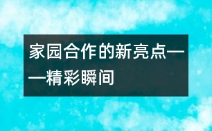 家園合作的新亮點――精彩瞬間