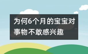 為何6個月的寶寶對事物不敢感興趣