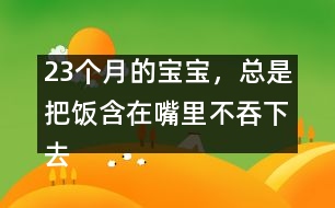 23個(gè)月的寶寶，總是把飯含在嘴里不吞下去