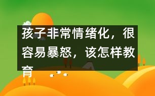 孩子非常情緒化，很容易暴怒，該怎樣教育