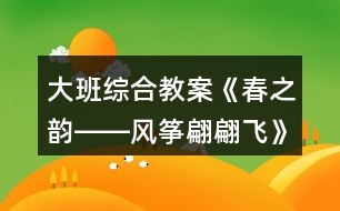 大班綜合教案《春之韻――風(fēng)箏翩翩飛》反思