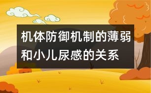 機體防御機制的薄弱和小兒尿感的關系