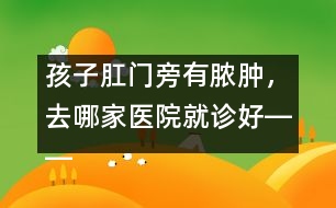 孩子肛門旁有膿腫，去哪家醫(yī)院就診好――謝曉恬回答