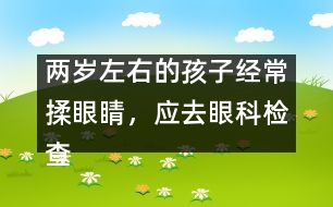 兩歲左右的孩子經常揉眼睛，應去眼科檢查