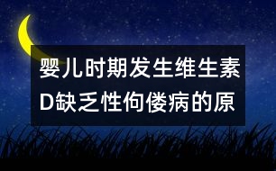 嬰兒時(shí)期發(fā)生維生素D缺乏性佝僂病的原因