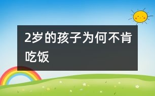 2歲的孩子為何不肯吃飯