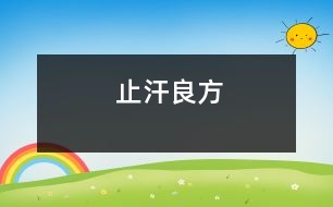 止汗良方