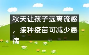 秋天讓孩子遠(yuǎn)離流感，接種疫苗可減少患病概率