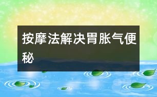 按摩法解決胃脹氣、便秘