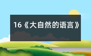 16《大自然的語(yǔ)言》