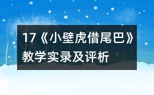 17《小壁虎借尾巴》教學實錄及評析