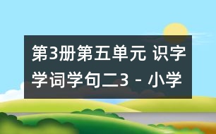 第3冊(cè)第五單元 識(shí)字學(xué)詞學(xué)句（二）3 - 小學(xué)二年級(jí)語文教案