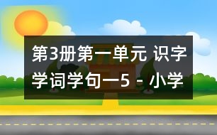 第3冊第一單元 識字學詞學句（一）5 - 小學二年級語文教案