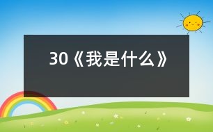 30《我是什么》