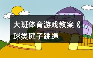 大班體育游戲教案《球類、毽子、跳繩、球拍》