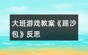 大班游戲教案《踢沙包》反思