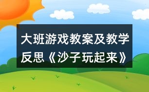 大班游戲教案及教學(xué)反思《沙子玩起來(lái)》