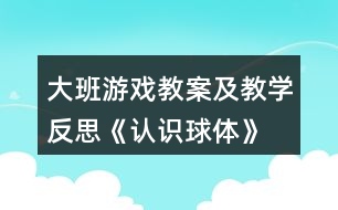 大班游戲教案及教學(xué)反思《認(rèn)識球體》